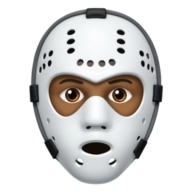 Masque de hockey de kanye west avec deux trous au dessus de la place de vision, et 6 trous en dessous de la place du nez sticker