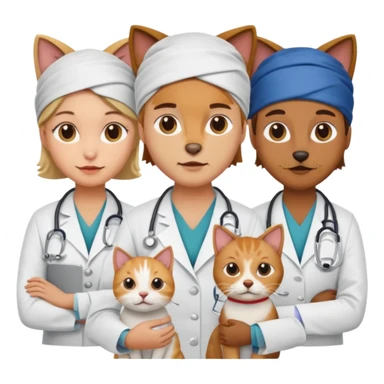 doctors with bandanas cat or dog sticker