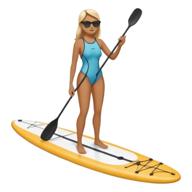 Creame una persona haciendo paddle board sticker
