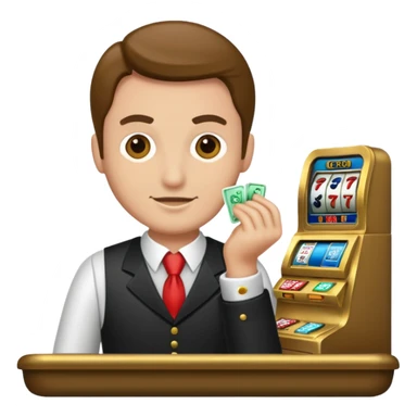 casino cashier man sticker