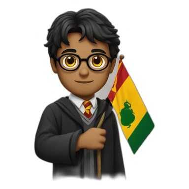Harry Potter holds a  Sri lankan flag sticker