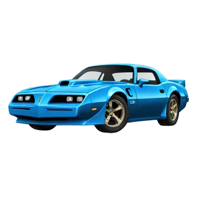 Blue trans am side sticker