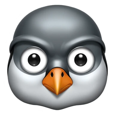 a linux penguen half face terminator sticker