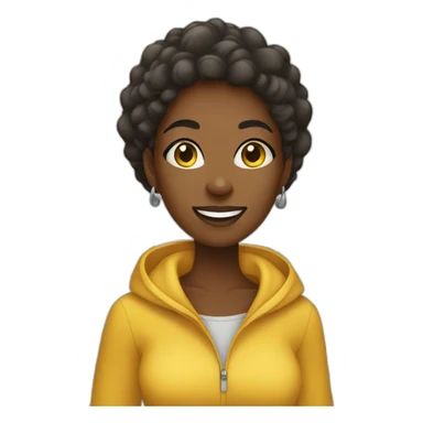 african lady shopping sticker