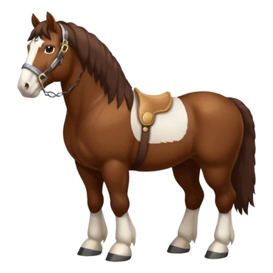 Realistic Clydesdale horse sticker