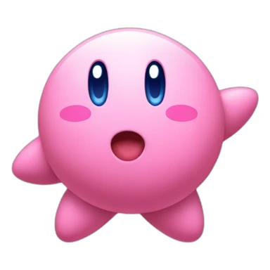 Kirby happy on star sticker