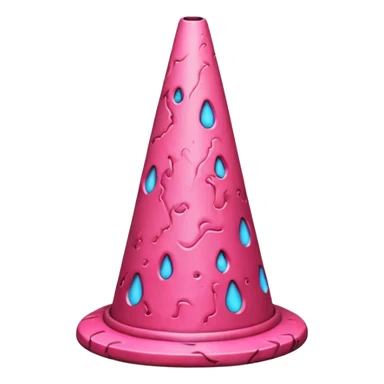 pink lava traffic cone sticker