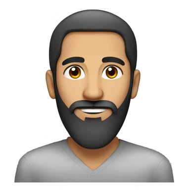 muslim middle eastern guy with full long beard and no mustache and spikey hair sticker