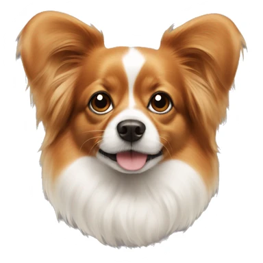 Papillon dog with bubble on nose sticker