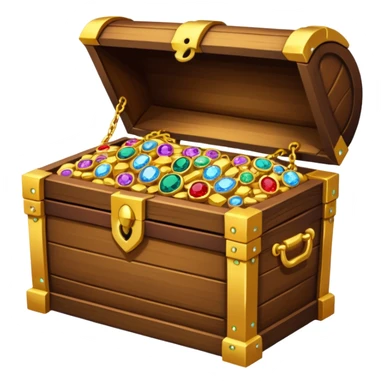treasure chest with jewelery in it sticker