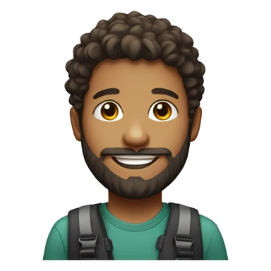 smiling boy with beard portrait sticker