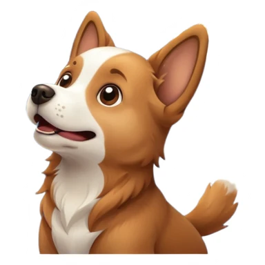 Dog watching fireworks  sticker