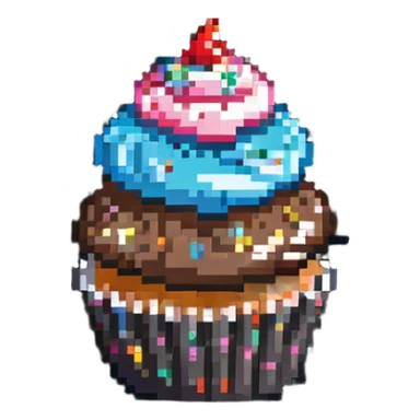 Cupcake with sprinkles sticker