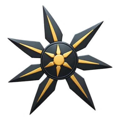 black shuriken sticker
