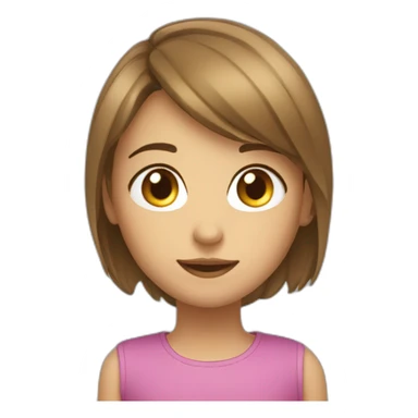 Chat sur la tete d une fille sticker