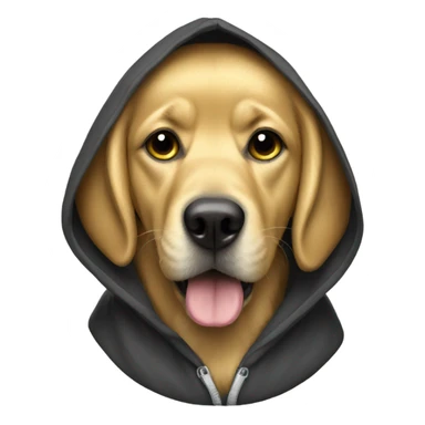 Golden dog with hoodie sticker