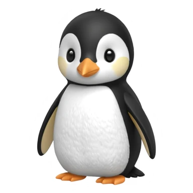 A penguin in the style of a Sylvanian Families doll sticker