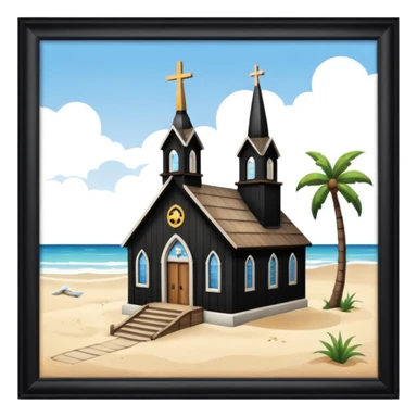 beach church sticker