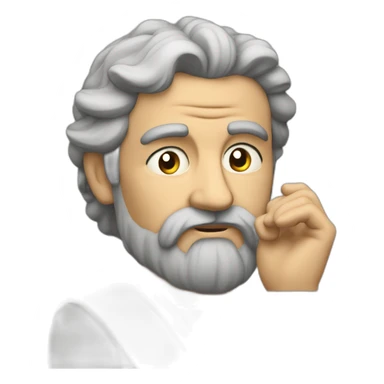 Stoic philosopher thinking sticker