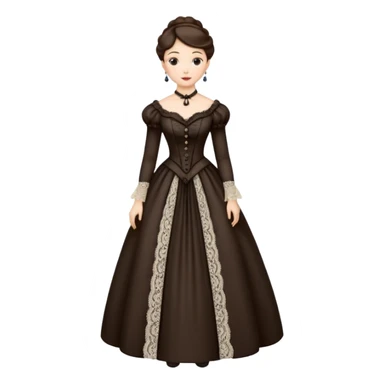 victorian lady sticker