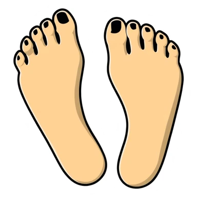 colorful foot with toes widely splayed out sticker