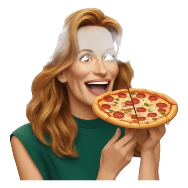 julia roberts eating pizza sticker