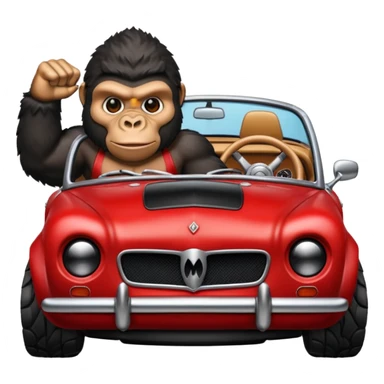 Gorilla in a coupe sticker