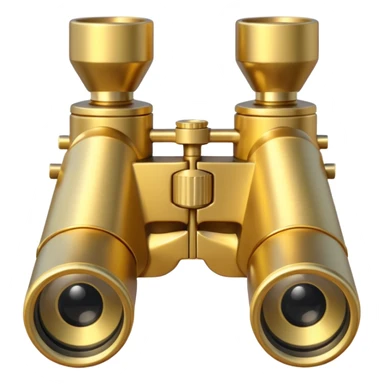 gold binoculars with BIG lenses and simple eye holes sticker