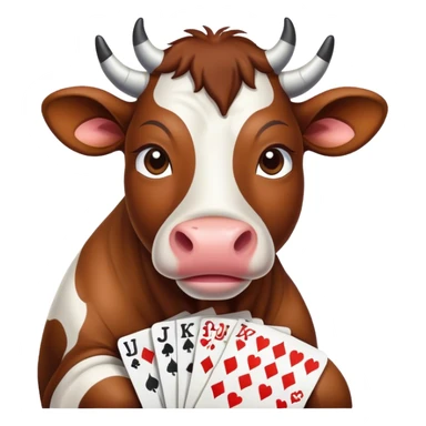 Cow gambling sticker