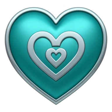 Teal heart with several dollar signs sticker