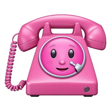 pink phone call \caller id bubble sticker