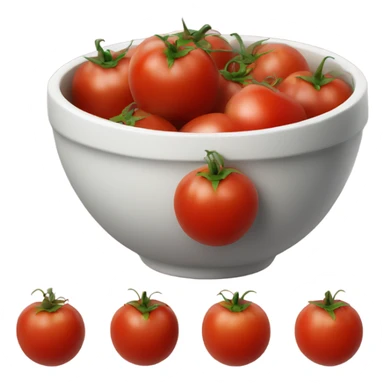 4 tomatoes in a bowl sticker