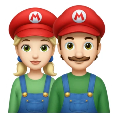 mario and luigi - one is a girl and one is a normal mario bro sticker