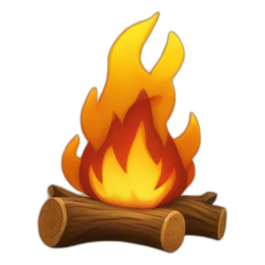 wood on fire sticker