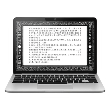 laptop com codigo de programação a aparecer no ecra sticker