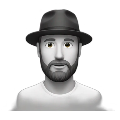 lindstrøm-dj-neckbeard-white-hat sticker