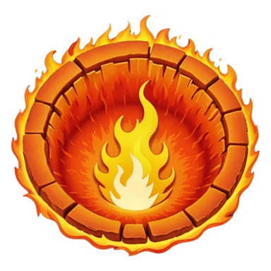 flaming crater sticker