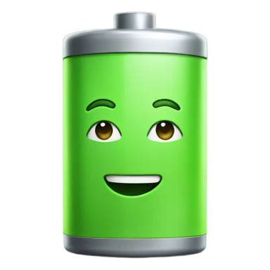 Green battery happy sticker