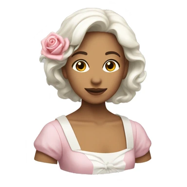 Une fusée rose et blanche sticker