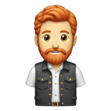 red head beard men with a shirt figma sticker