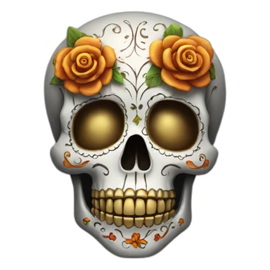 skull day of dead sticker