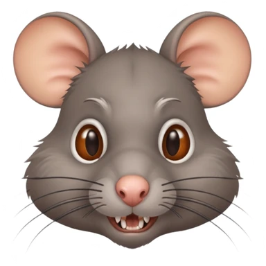 a crazy rat with grey fur sticker