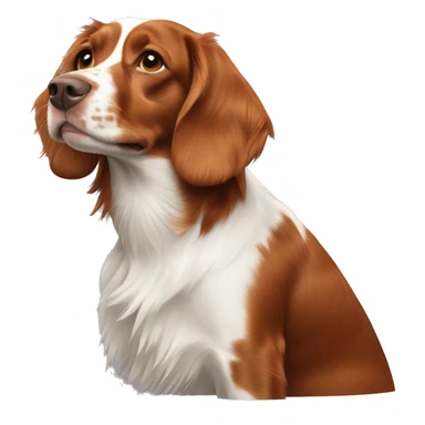 Ginger Brittany spaniel sticker
