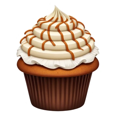 chocolate caramel cupcake with coconut shavings on top   sticker