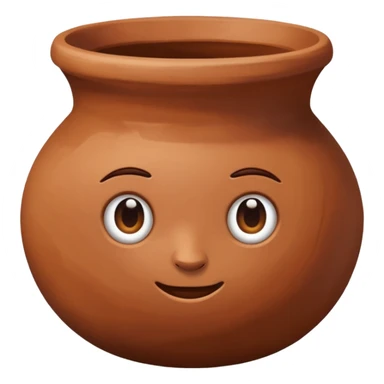 realistic clay pottery sticker