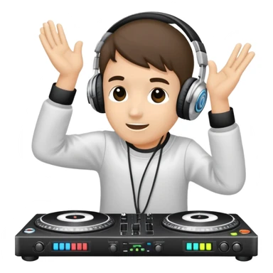 Niño músico DJ en un concierto  sticker