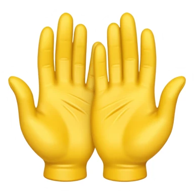 3 yellow hands face down in a pile about to do make a promise sticker