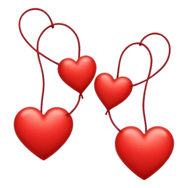 Two hearts connected by string for 'Stay' song sticker