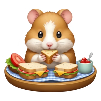 hamster go picnic sticker