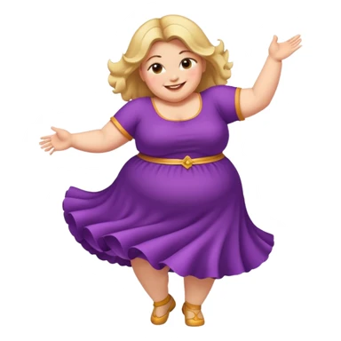 Fat girl dancing sticker